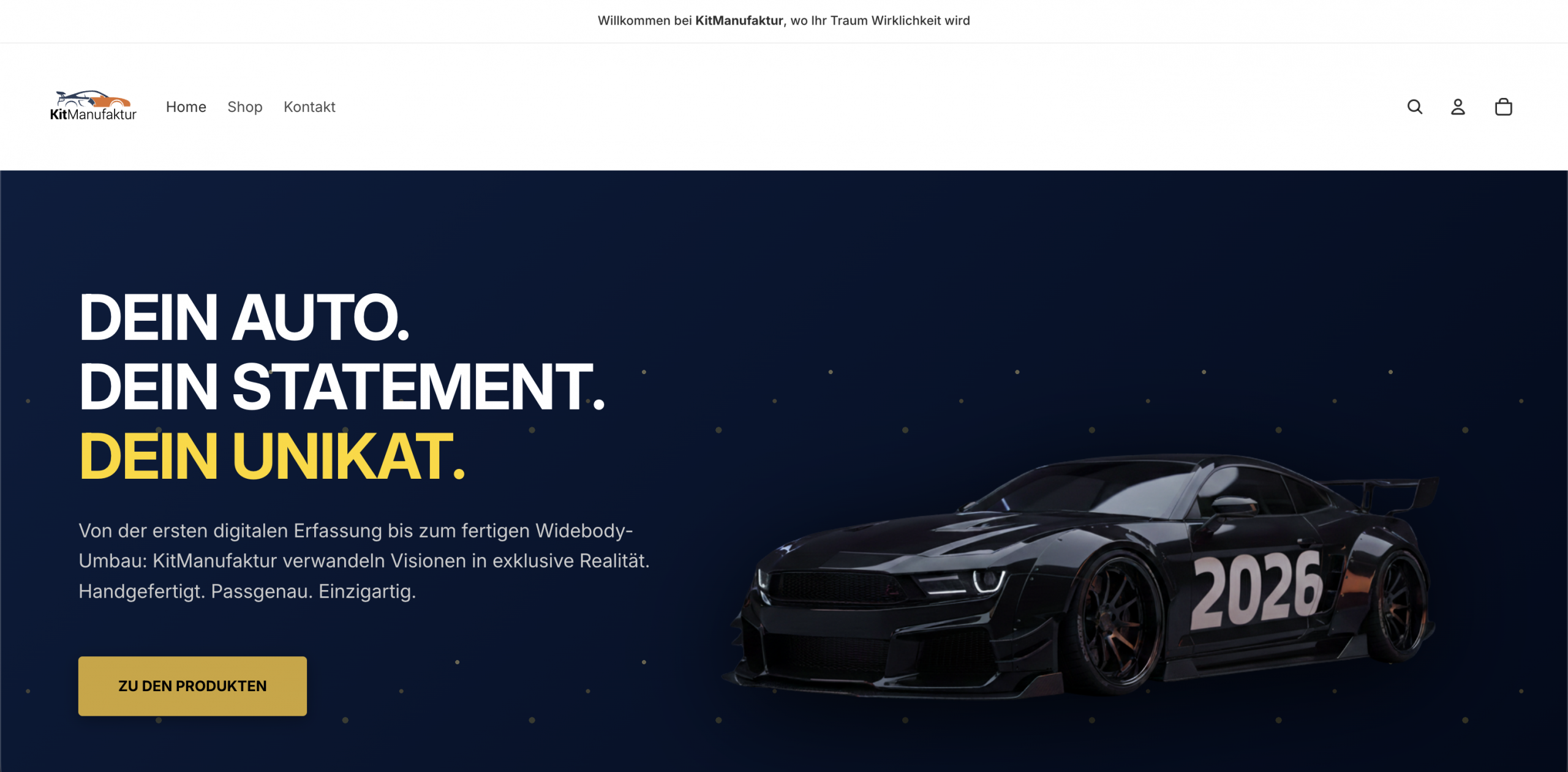 Webdesign Referenzen | Elias Schultze KitManufaktur – E-Commerce Home