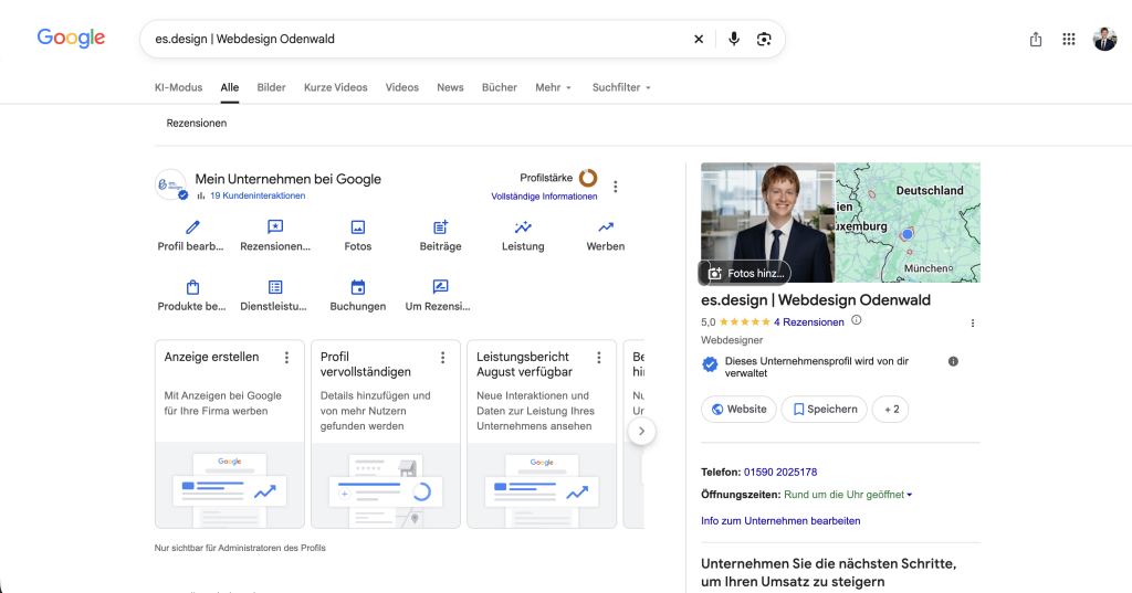 Google-Unternehmensprofil einrichten: Schritt für Schritt